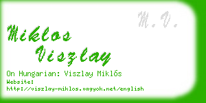 miklos viszlay business card